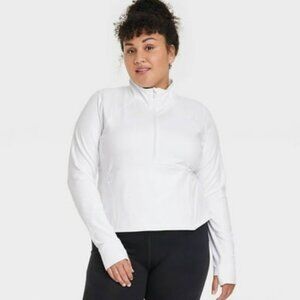 All in Motion White Dynamic Flex Half Zip Jacket Femme  Size 3X